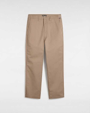 Beige Men Vans Authentic Chino Relaxed Pants Australia | VN5876019