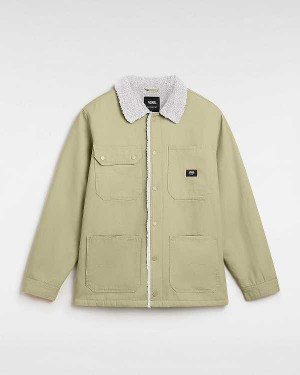 Beige Men Vans Drill Chore Coat Jacket Australia | VN0617548