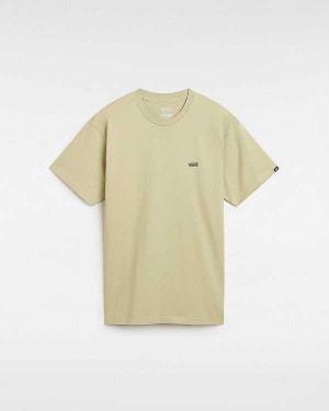 Beige Men Vans Left Chest Logo T Shirts Australia | VN3820974