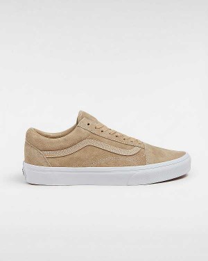 Beige Men Vans Old Skool Pig Suede Sneakers Australia | VN2871059