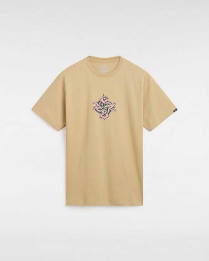 Beige Men Vans Orbits T Shirts Australia | VN5203487