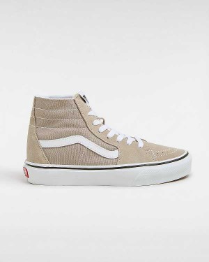 Beige Women Vans Sk8-Hi Tapered Sneakers Australia | VN6439508