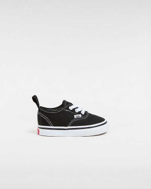 Black Kids' Vans Authentic Elastic Lace (1-4 years) Sneakers Australia | VN2094785