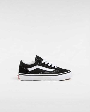 Black Kids' Vans Old Skool (4-8 Years) Skate Shoes Australia | VN2051768