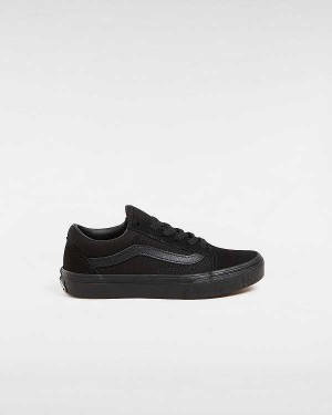 Black Kids' Vans Old Skool (4-8 Years) Skate Shoes Australia | VN4763851