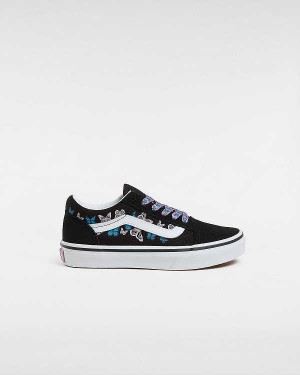 Black Kids' Vans Old Skool (4-8 Years) Sneakers Australia | VN5862704