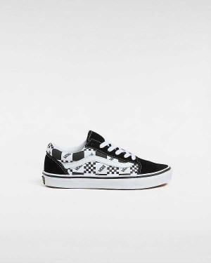 Black Kids' Vans Old Skool (8-14 Years) Sneakers Australia | VN2107845