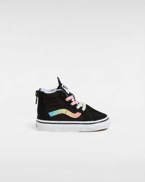 Black Kids' Vans Sk8-Hi Zip (1-4 Years) Skate Shoes Australia | VN6257910