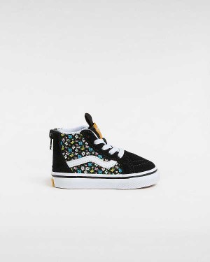 Black Kids' Vans Sk8-Hi Zip (1-4 Years) Skate Shoes Australia | VN6157032