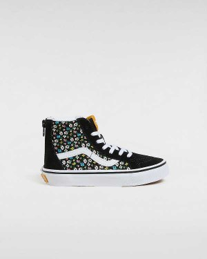 Black Kids' Vans Sk8-Hi Zip (4-8 Years) Skate Shoes Australia | VN7015293