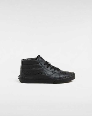 Black Kids' Vans Sk8-Mid Reissue (8-14 Years) Sneakers Australia | VN4796125