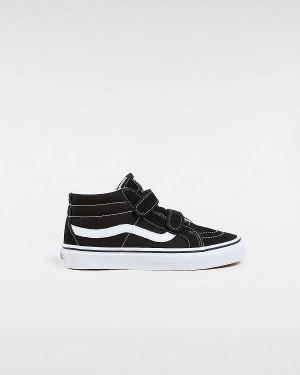 Black Kids' Vans Sk8-Mid Reissue Hook And Loop (8-14+ years) Sneakers Australia | VN7210538