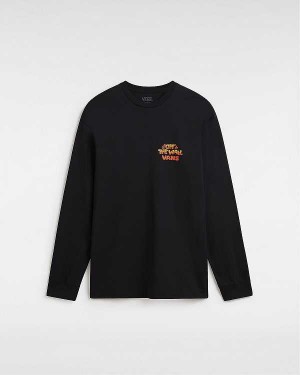 Black Men Vans Bouya Long Sleeve T Shirts Australia | VN8921603