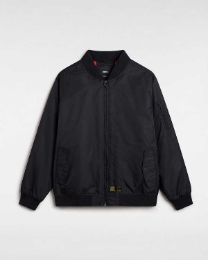 Black Men Vans Copley Bomber Jackets Australia | VN9735208