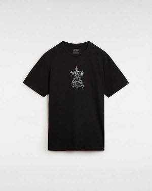 Black Men Vans Crazy Eddy T Shirts Australia | VN5182436