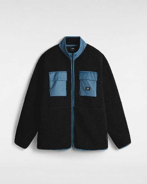 Black Men Vans Debrusk Loose Sherpa Sweatshirt Australia | VN1504639