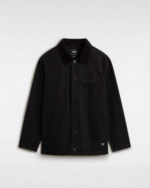 Black Men Vans Drill Chore Coat Australia | VN3619407