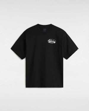 Black Men Vans Global Line T Shirts Australia | VN3789501