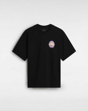 Black Men Vans Open Mouth Loose T Shirts Australia | VN2603457