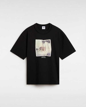 Black Men Vans Premium Broadway Short Sleeve T Shirts Australia | VN8634751