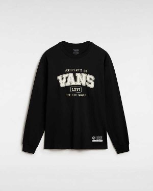 Black Men Vans Property Of Long Sleeve T Shirts Australia | VN8695074