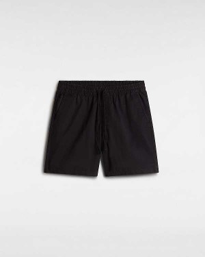 Black Men Vans Range Relaxed Elastic Shorts Australia | VN7954086