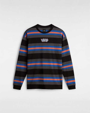 Black Men Vans Wilton Long Sleeve Knit Shirts Australia | VN2634708