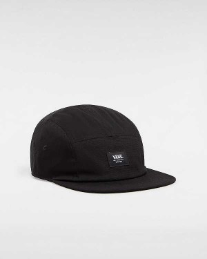 Black Unisex Vans Easy Patch Camper Hats Australia | VN9748123