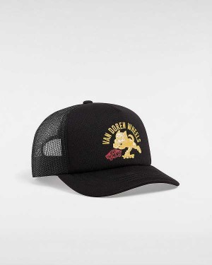 Black Unisex Vans GFX Curved Bill Hats Australia | VN2863041