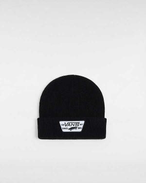 Black Unisex Vans Milford Beanie Australia | VN7240813