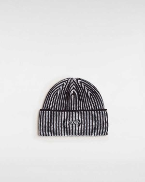 Black Unisex Vans Nesbit Cuff Beanie Australia | VN2314978