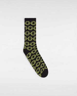 Black Unisex Vans Skate Chain Crew (1 Pair) Socks Australia | VN2781945