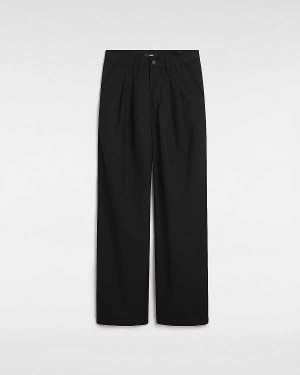 Black Women Vans Alder Relaxed Pleated Pants Australia | VN5967213