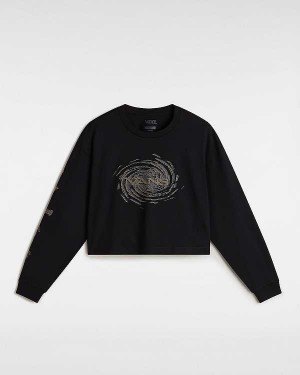 Black Women Vans Breaker Long Sleeve T Shirts Australia | VN4705291