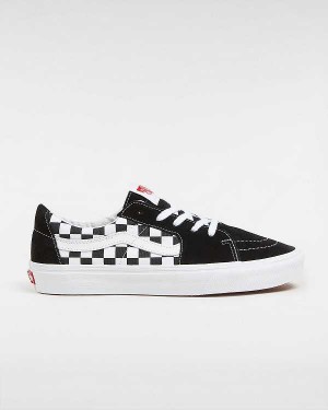 Black Women Vans Canvas/Suede SK8-Low Skate Shoes Australia | VN2897354