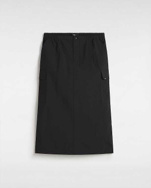 Black Women Vans Riley Parachute Cargo Skirt Australia | VN3951864