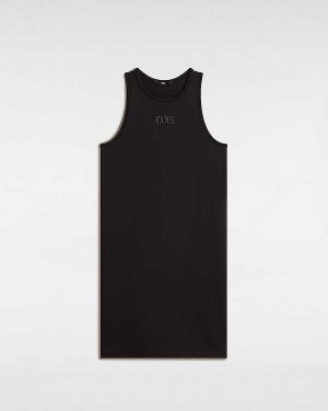 Black Women Vans Varsity Tank Dress Australia | VN6489753