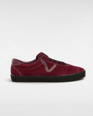 Black / Red Men Vans Sport Low Creeper Suede Sneakers Australia | VN7264390