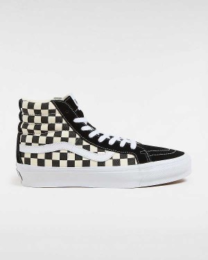 Black / White Men Vans Premium Sk8-Hi 38 Reissue Skate Shoes Australia | VN3086547