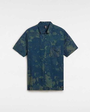 Blue Men Vans Camp Loose Collar Shirts Australia | VN0319587