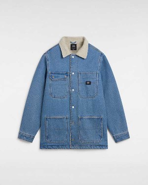 Blue Men Vans Drill Chore Denim Jacket Australia | VN2610874