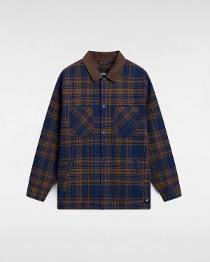 Blue Men Vans Nelson Heavyweight Shacket Shirts Australia | VN1957084