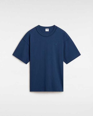 Blue Men Vans Premium Short Sleeve T Shirts Australia | VN7139826