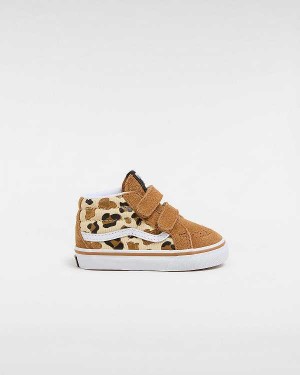 Brown Kids' Vans Sk8-Mid Reissue Hook and Loop (1-4 Years) Sneakers Australia | VN2074982