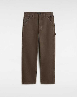 Brown Men Vans Drill Carpenter Pants Australia | VN2874065