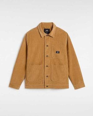 Brown Men Vans Drill Chore Corduroy Jacket Australia | VN7863945