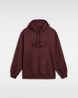 Brown Men Vans Oval Loose Hoodie Australia | VN2705138