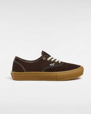 Brown Men Vans Skate Authentic Sneakers Australia | VN7395621