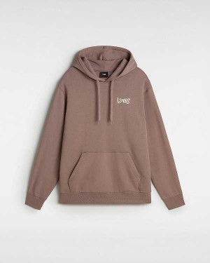 Brown Men Vans V Hand Loose Hoodie Australia | VN7245038