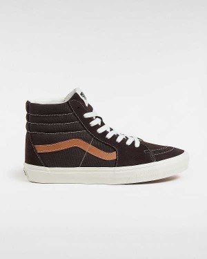 Brown Women Vans Sk8-Hi Skate Shoes Australia | VN2785961